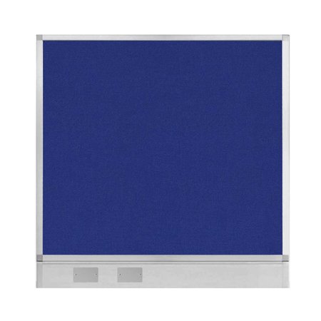 VERSARE Hush Panel Configurable Cubicle Partition 4' x 4' Royal Blue Fabric w/ Cable Channel 1855405